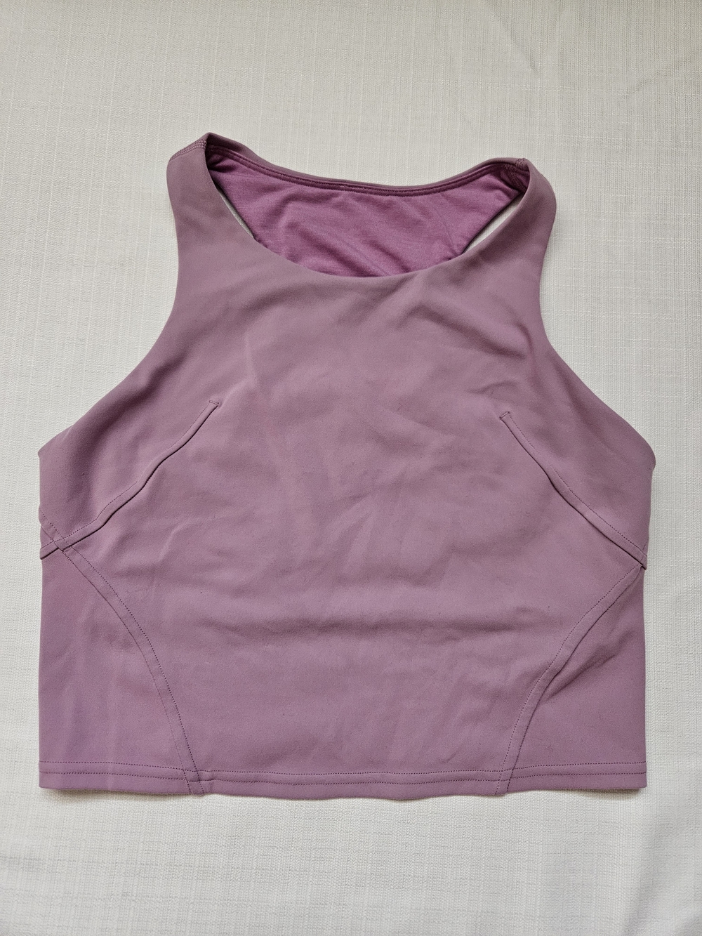Lululemon Invigorate Train Tank Top Plum Purple Built In Shelf Bra Size 8